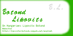 botond lipovits business card